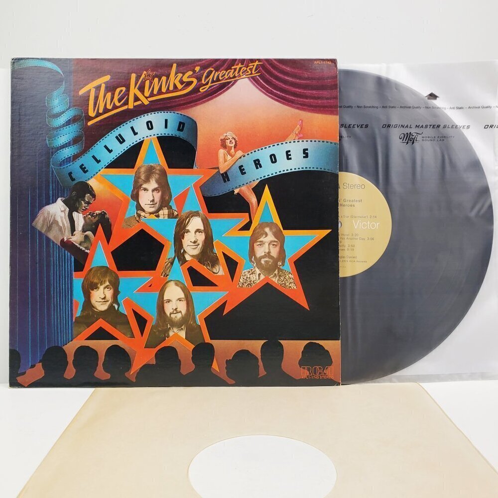 Kinks Greatest Celluloid Heroes Vinyl Record 1976 OG LP APL1-1743 NM Near Mint